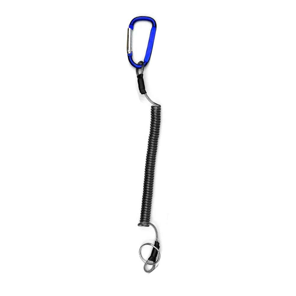 Fishing Missed Rope Anti-Lost Spiral Spring Lure Pliers Lanyard Wire Spring Rope Solid Color Wire Spring Rope Key Chain Tackle