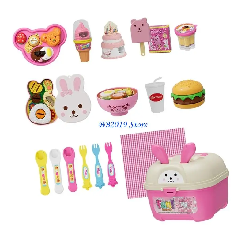 Q0KB Interactief rollenspel Feeding Puddings-spelset voor kinderen Bevordering sociale vaardigheden en doen alsof ze koken