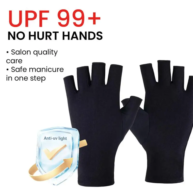 1Pair Anti UV Radiation Protection Nail Gloves LED Lamp Nail UV Protection Glove Gel Nail Dryer Light Nail Art Equipment