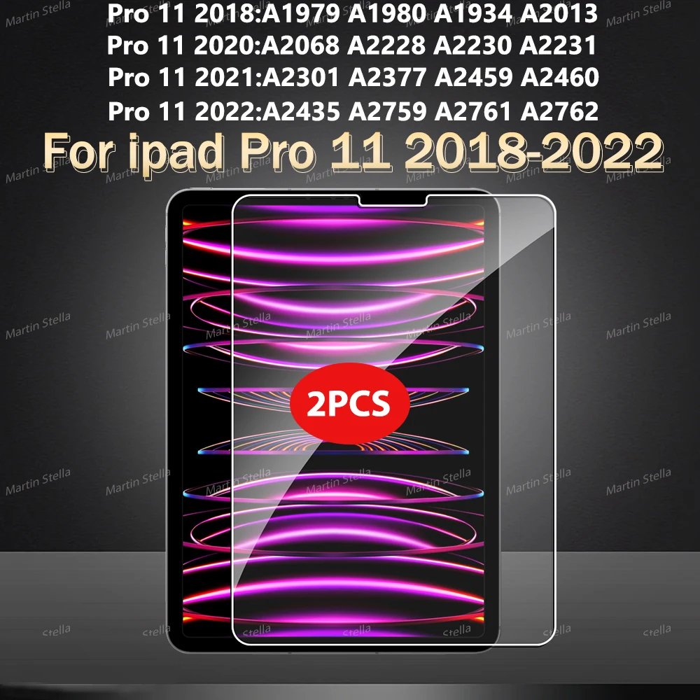 2 stuks gehard glas screenprotector voor iPad Pro Air 13 11 2024 M4 M2 Air 5 4 Pro 12.9 11 M3 M5 2025 2026 folie