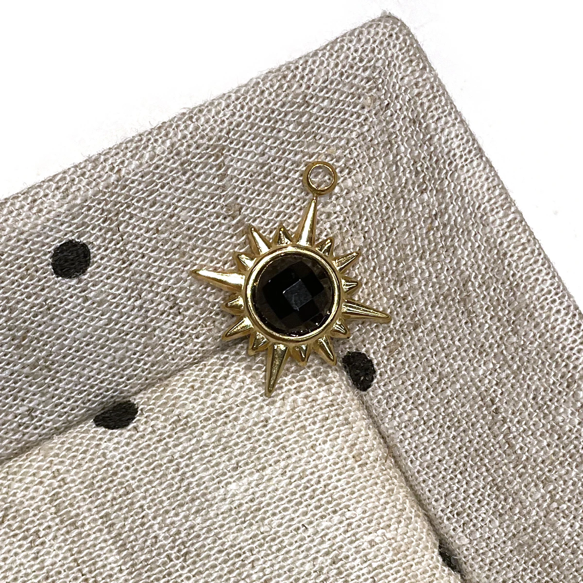 2 Stück DIY Kleiner Anhänger aus Naturstein Malachit Sonnenform Anhänger 17x20mm für Schmuckherstellung DIY Halskette Ohrringe Zubehör – Detail 4