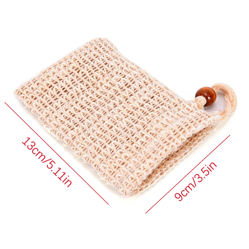 Durablel Sisal Soap Saver Pouches Soap Saver Bag Bath Shower Soap Mesh Bags