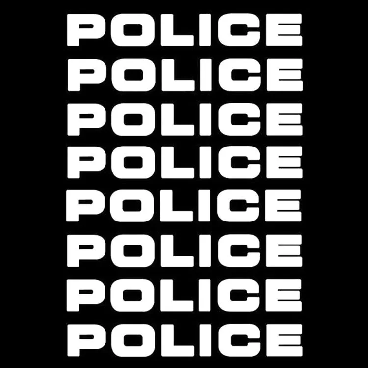 car stickers, police car window decoration stickers, warning signs, PVC, 17cm-24.7cm, a total of 8 pieces.