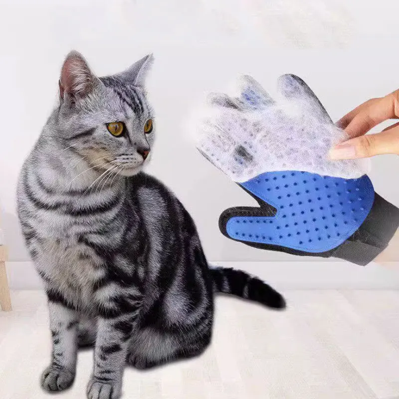Pet Grooming Gloves for Shedding Efficient Deshedding Grooming Gloves 2-in-1 Deshedding Brush Massage Mitt Safe for Dogs Cats