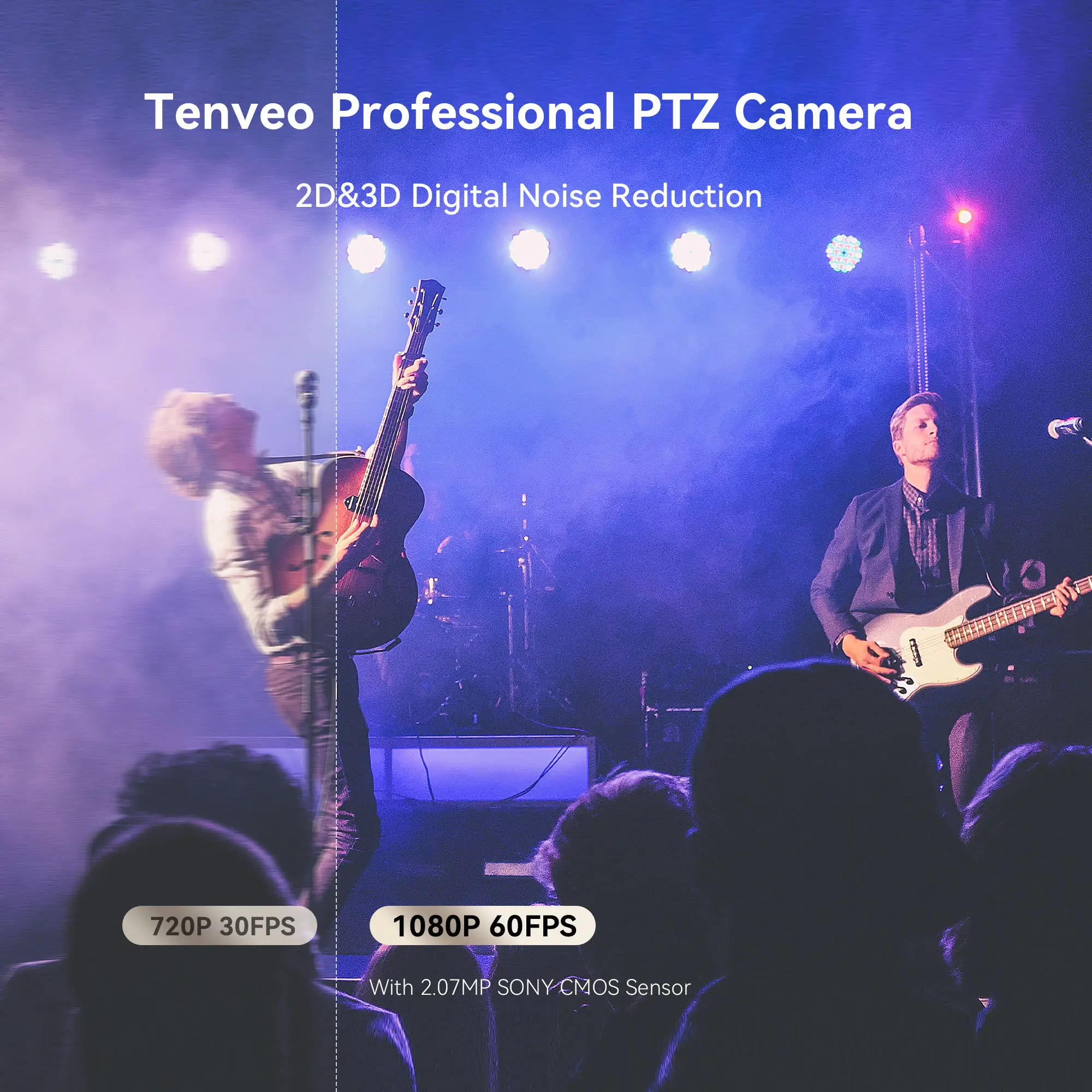 1080p60fps NDI PTZ Streaming Camera AI Tracking 30X Optical Zoom(*2) and 7'' LCD Screen NDI PTZ Joystick Controller Bundle