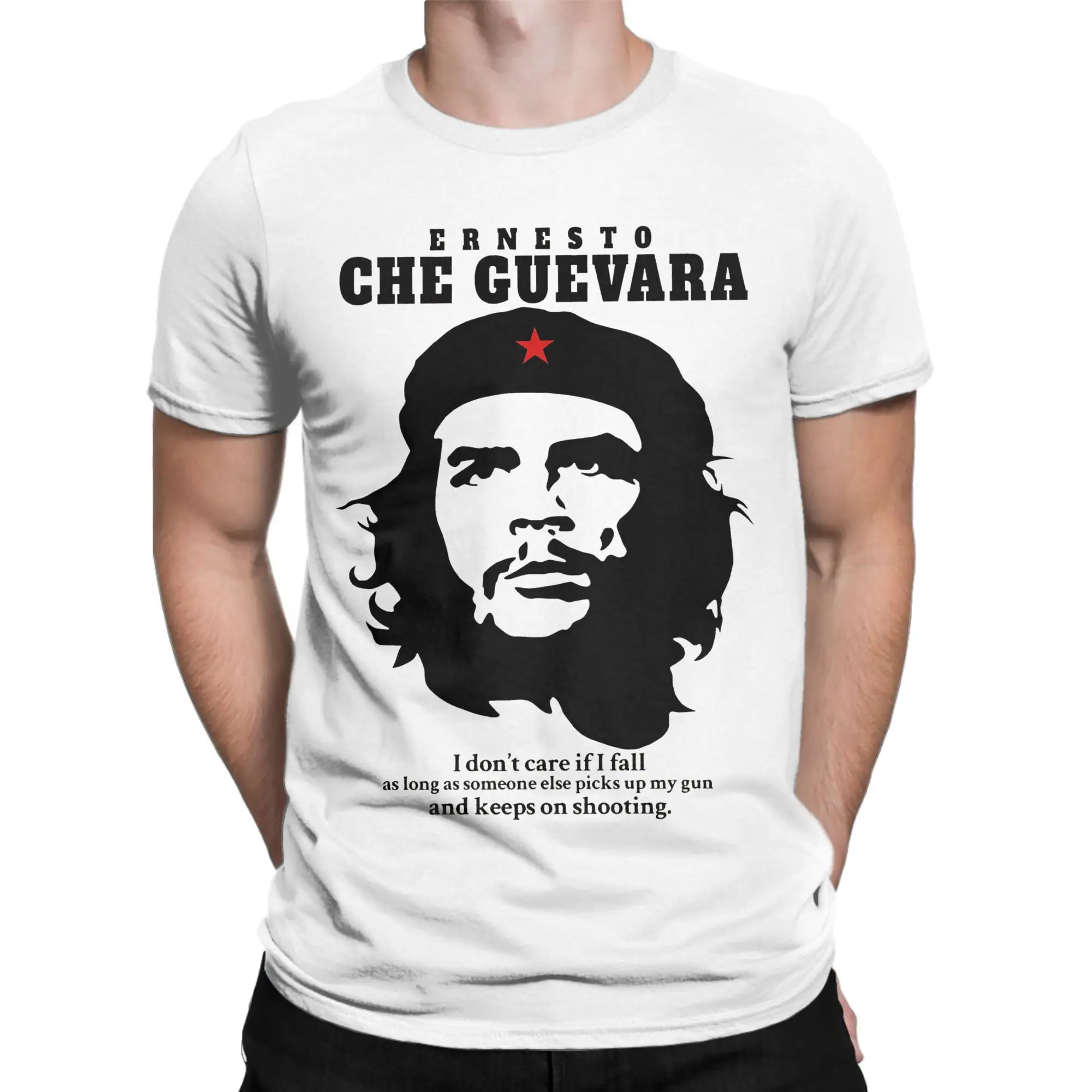 Ernesto Che Guevara Cuba T-Shirts for Men Cuban Guerrilla Funny Cotton Tee Shirt Crew Neck Short Sleeve T Shirt Summer Clothes