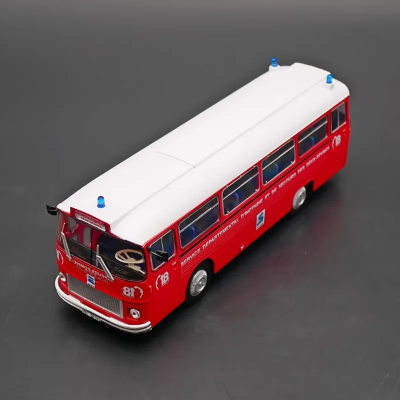 

IXO Diecast 1:43 Scale Alloy Saviem SC 5 P Fire Truck Bus Model Finished Product Simulation Toy Static Display