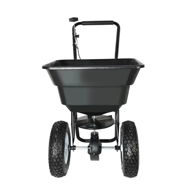 High-quality garden lawn fertilizer salt spreader, hand push 30L compost fertilizer spreader