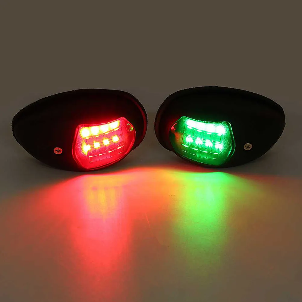 

Комплект из 2 светодиодных морских фонарей: яркие ходовые и сигнальные огни для лодок, яхт, понтонов, установка на корму и носу, морские светильники