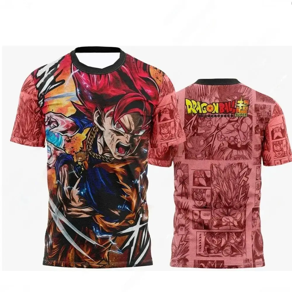 

Новая летняя футболка 2026 года с японским мультфильмом «Драгон Болл» для взрослых мужчин и женщин, в уличном комикс-стиле, повседневная, с коротким рукавом