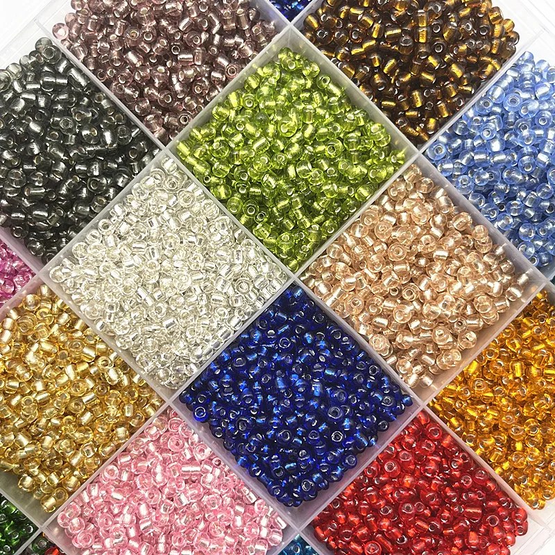 New 15g/lot 2mm 3mm 4mm Line Effect Charm Czech Glass Seed Beads for Jewelry Making DIY Handmade Bracelet Accessories