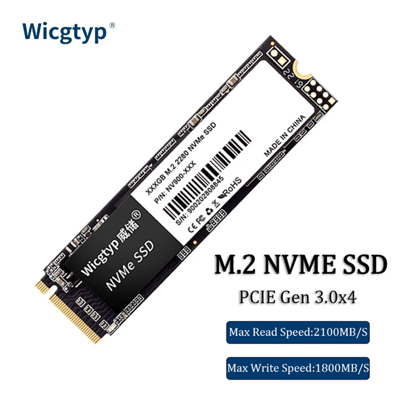 

WICGTYP M.2 NVMe Ssd m2 2280 128gb 256gb PCIe Gen 3.0x4 SSD NMVE M2 512GB 1TB Hard disk Internal Solid State Drives For Laptop