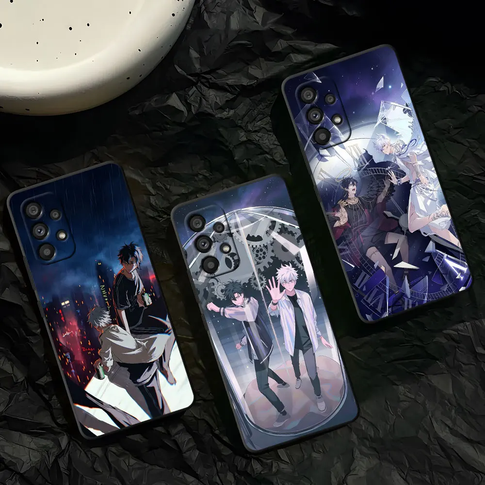 Phone Case for Samsung Galaxy A50 A10 A20e A20s A5 A07 A7 A70 A03s A40 A04s A05s A8 A06 TPU Black Cover Charles Link Click Lucas