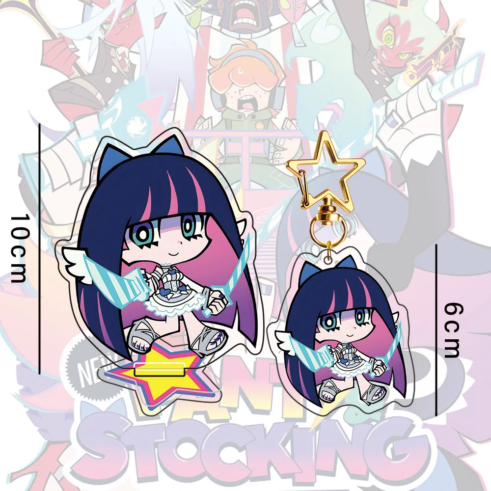New Panty & Stocking with Garterbelt 2026  Model Acrylic Standee & Keychain | Panty Stocking Figure Charm Collectible.