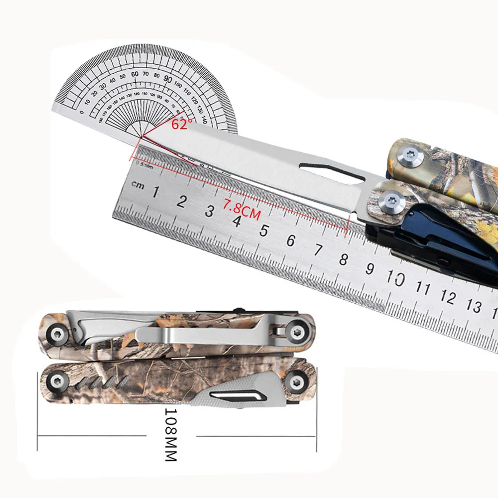 420 Steel Multitool Folding Knife Multi-functional Tactical Pliers Outdoor Portable Camping Gear Combination Hand Tools