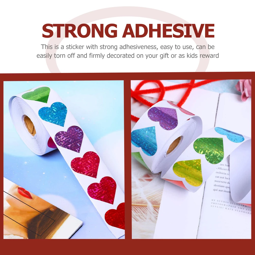 

Adorable Sticker Decorations Heart Shape Copper Plate Stickers Glitter Decal