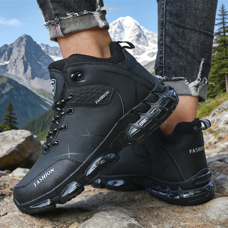 

Мужские высокие кроссовки для активного отдыха, модные, нескользящие, дышащие, комфортные, для альпинизма, треккинга, путешествий 2026