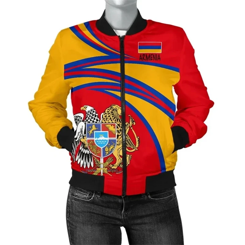 Spring Autumn Armenia Country Flag Graphic Jacket For Men 3d Print Oversized New In Jackets Coat Streetwear Mens Clothes