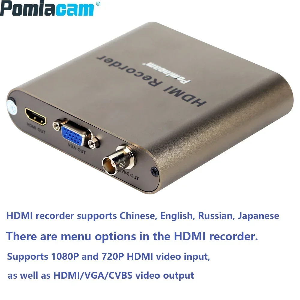 HDMI DVR Recorder HD 1080P Support HDMI/VGA/CVBS Video Output for HDMI Video Recording Recorder Box