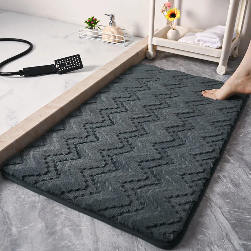 Taklit Tavşan Kürk Banyo Emici Paspaslar Ev giriş kapısı paspasları High-end Kalın kaymaz Başucu Ayak Paspasları