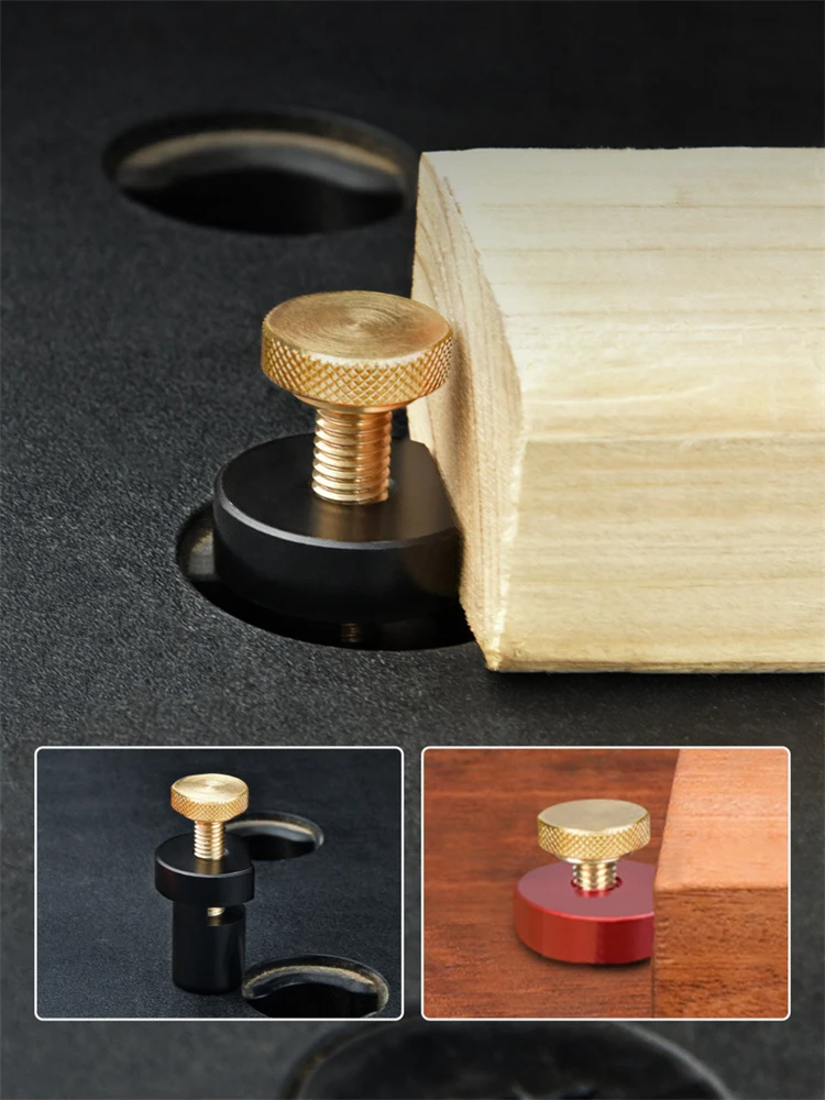 Imagem -03 - Liga de Alumínio Woodworking Tabela Limit Block Bancada Peg Brake Stops Clamp Ferramentas Multiuso Oficina 19 mm 20 mm