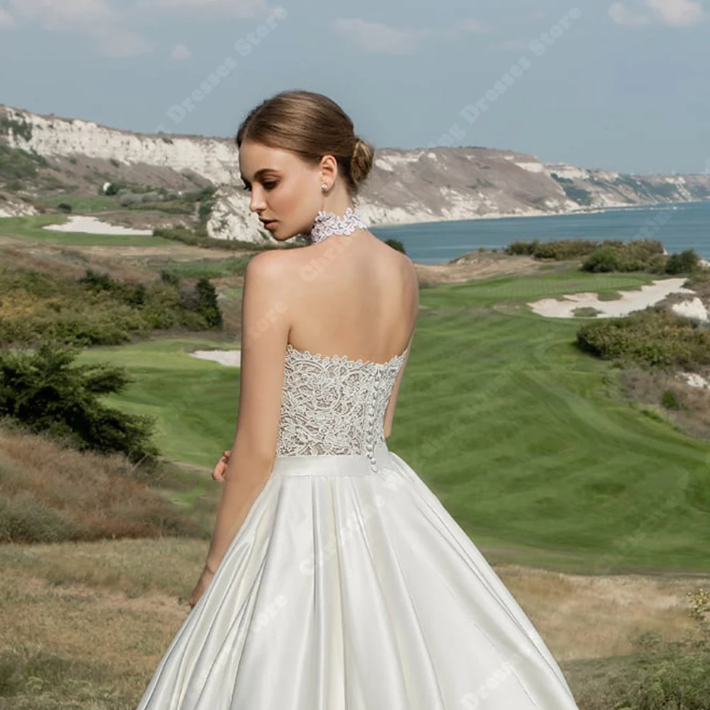 Robe de mariée élégante en dentelle sexy pour femmes, imprimé floral, robes de princesse personnalisées, patients, quelle que soit la longueur de vadrouille