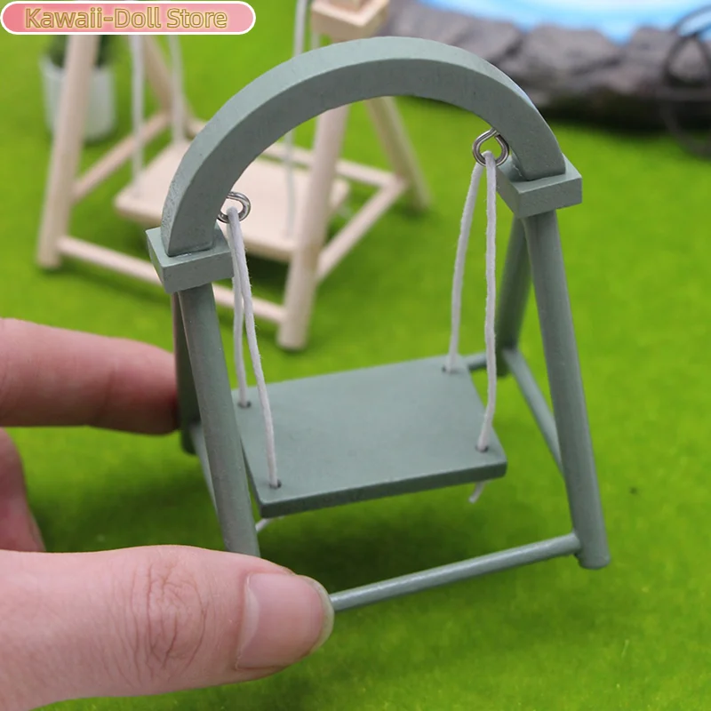 1:12 ドールハウスミニチュアシミュレーションスイングガーデン装飾おもちゃドールハウスアクセサリー