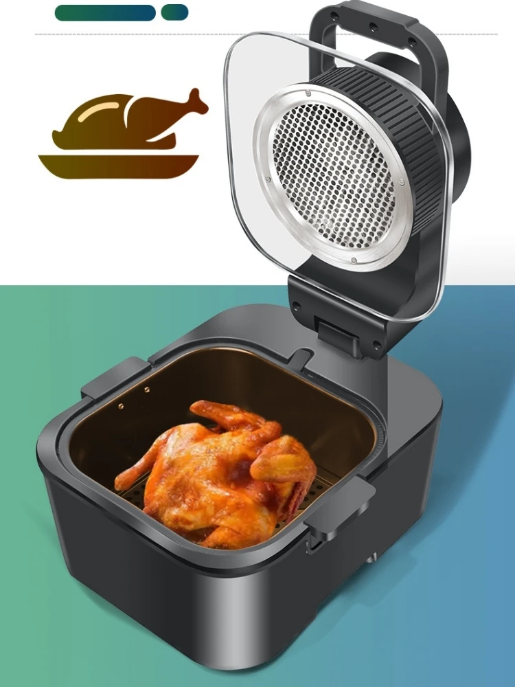 9L Air Fryer Intelligent Large-Capacity Automatic Intelligent Visualization Touch key Household Kitchen Timing Oil Free Home