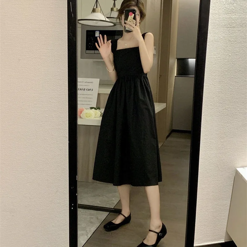 Summer Befree Beach Long Vintage Bow Casual Ruffles Elegant Maxi Strap Camis Silky Dress Vestidos Sexy Women