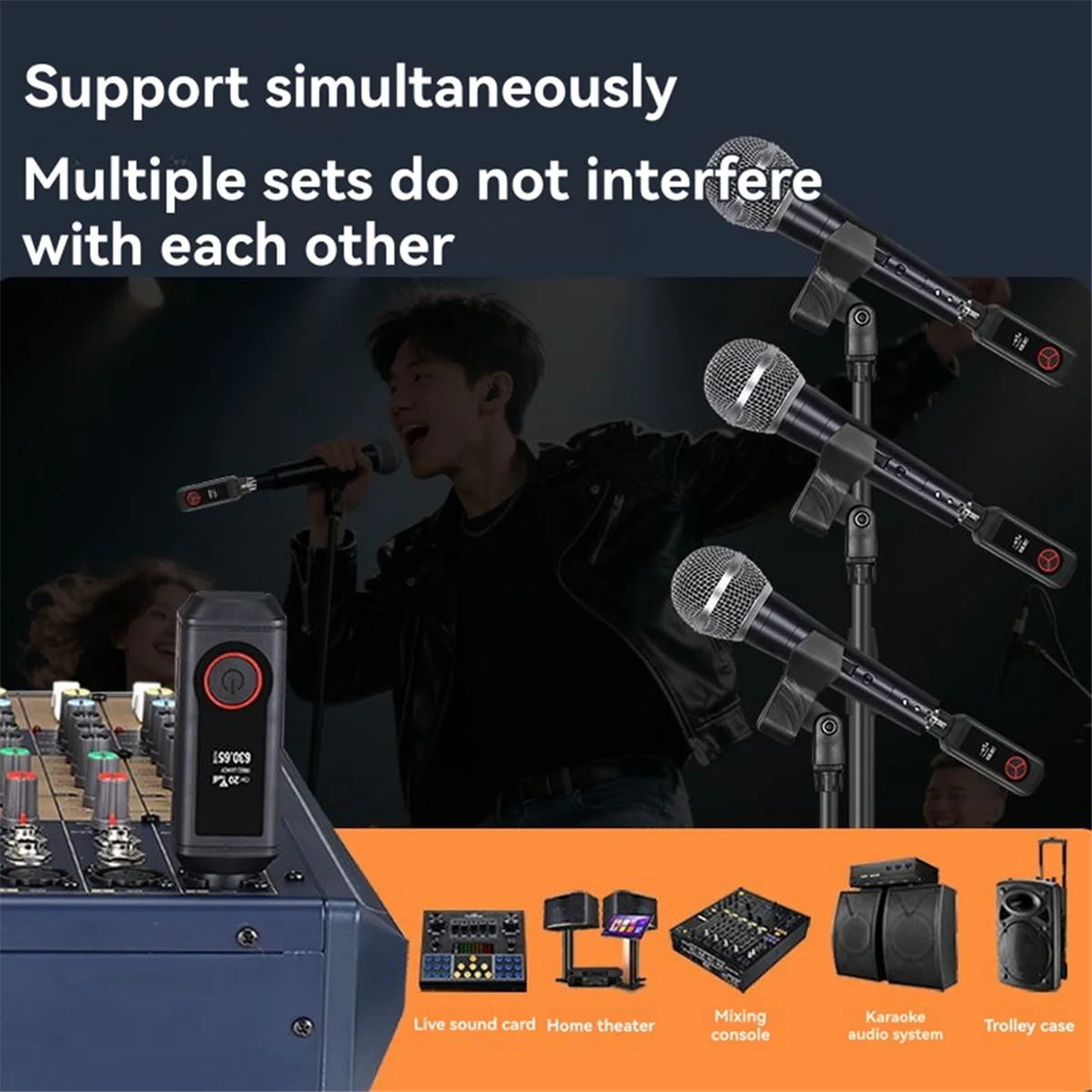 

A72Z 48 В конденсаторный микрофонный адаптер беспроводной микрофон передатчик приемник для динамического микрофона гитарный аудиомикшер, A