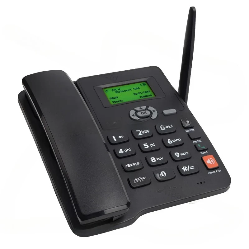 Fixed landline wireless telephone radio multi-language single/dual card optional