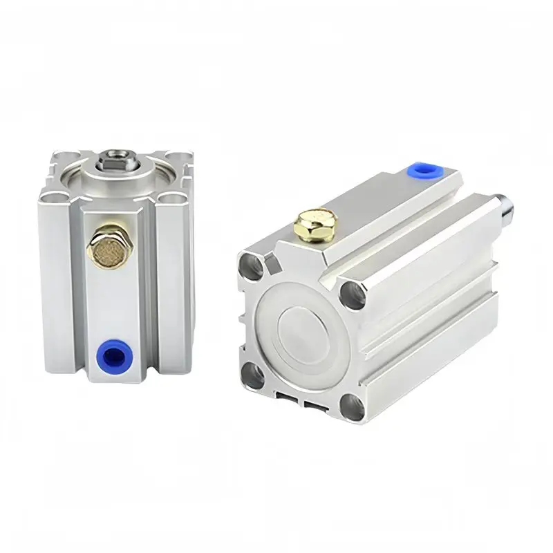 SSA Pneumatic Cylinder Single Acting Thin Compact Air Cylinder Aluminum Alloy Push Out Type Cylinder Bore 12-50mm Stroke 5-100mm