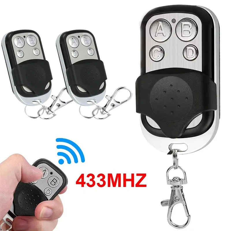 1/5/10 قطعة قفل فتح 4 زر معدني دفع زر التحكم عن بعد الارسال 433 ميجا هرتز العالمي 4 أزرار فتحت باب المرآب عن بعد