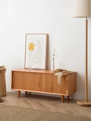 Nordic solid wood low shoe cabinet is simple at the door of the home, can sit, change shoes, and the stool is narrow