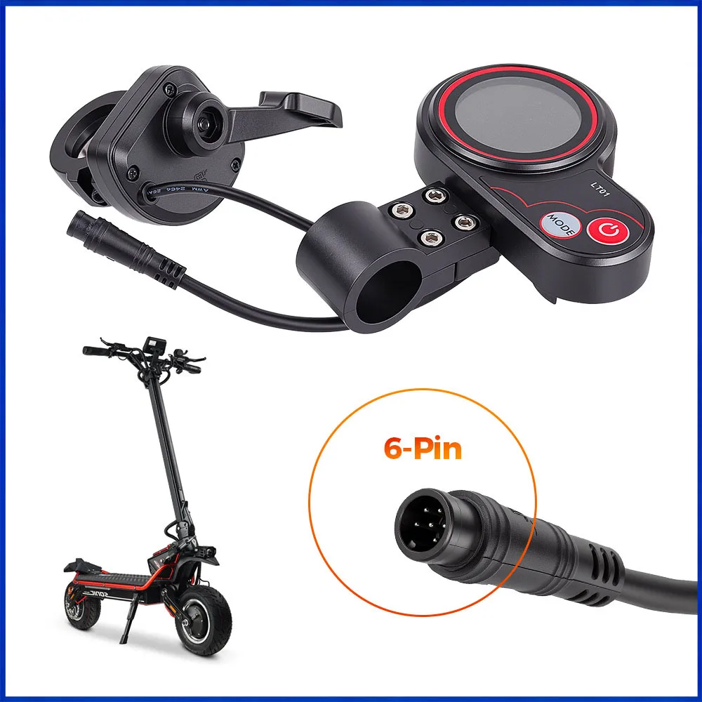LT01 Display Meter 36V-60V 6PIN Electric Scooter For Kaabo Mantis 8 10 Wolf Warrior X Wolf Warrior 11 E-Scooter Parts Kit