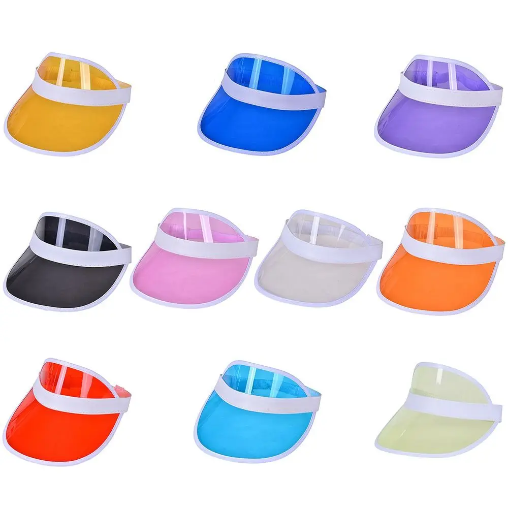 Empty Top Summer Baseball Hat New Transparent Women Men Anti-UV Sunshade Hat PVC Plastic Bicycle Sun Hat Outdoor Sunshade