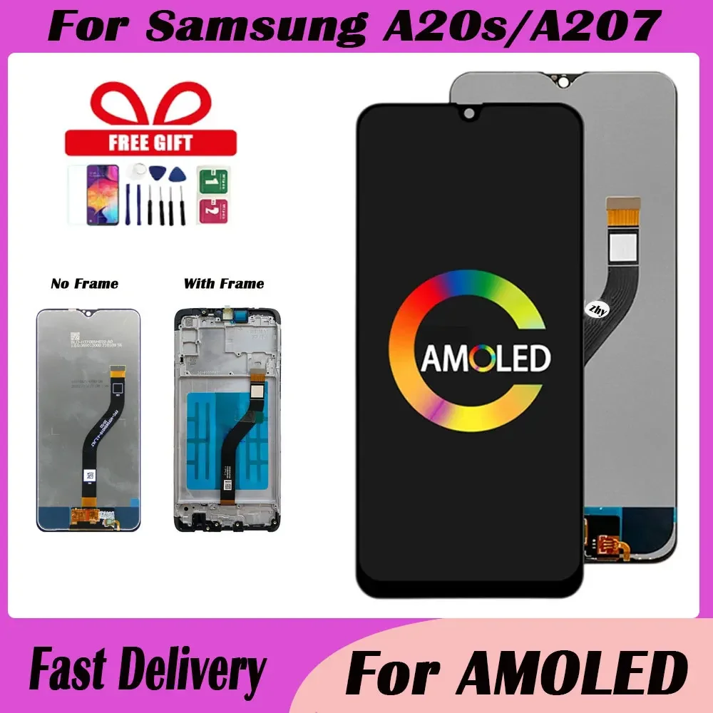 1 PCS 6.5'' For SAMSUNG A20s A207 A2070 SM-A207F LCD Display Screen Digitizer Assembly Repacement For Samsung A20S lcd