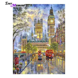 DIY 5D Diamond Square Round Stones Ever Moment Mosaic Picture Landscape London Painting Cross Stitch Kits ASF321