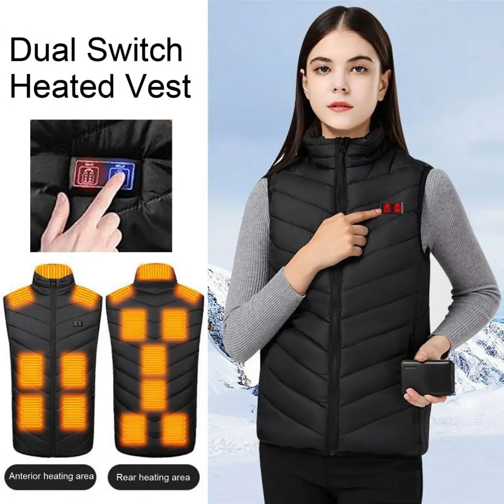 15 Areas Heated Vest Men Jacket Heated Winter Womens Electric Usb Heater Jacket Man Thermal Vest Body Warmer Coat