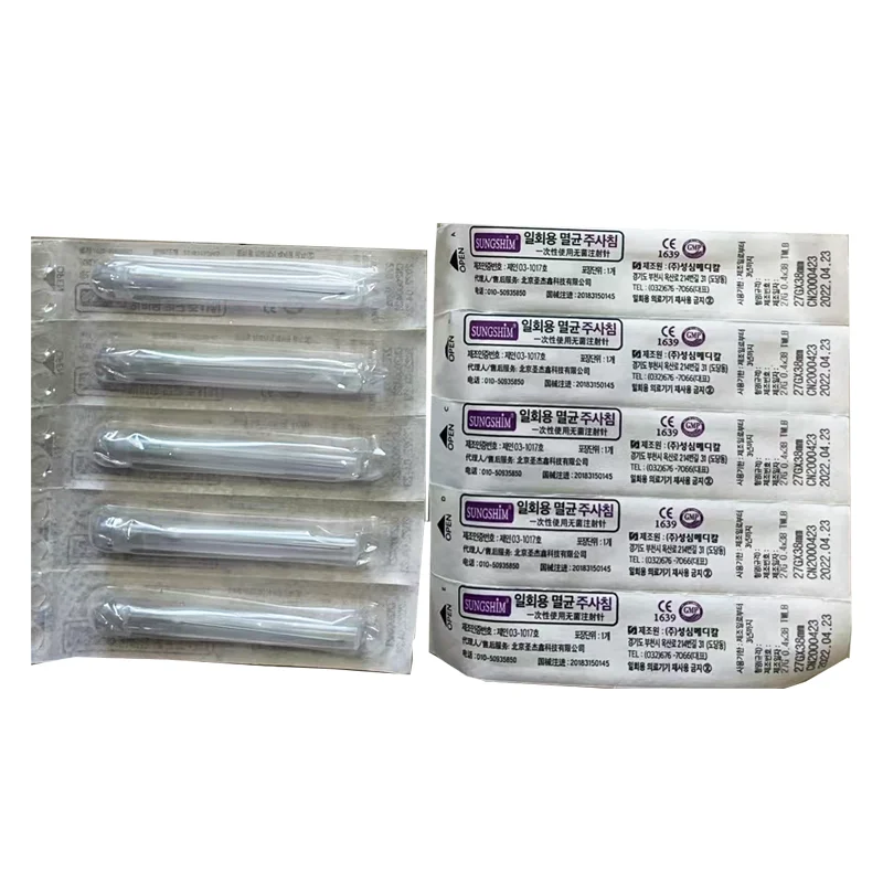 100 pz 27G ago affilato Nano Ruhr Blocco siringa dispositivo di collegamento trattamento ago strumento di iniezione usa e getta