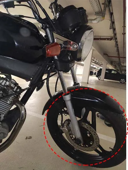 Front Shock Absorber for Yamaha YBR 125 with Reflective Sheet