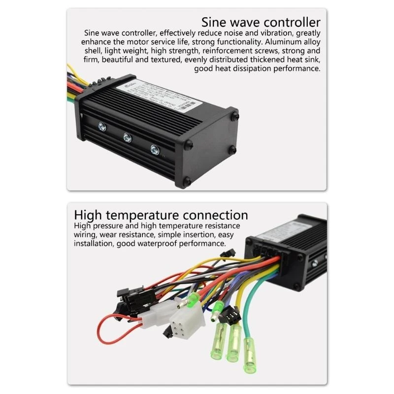 

250W-300W 24-48V Brushless Motor Controller with S866 LCD Display Sine Waves Speed Controller for Electric Scooter