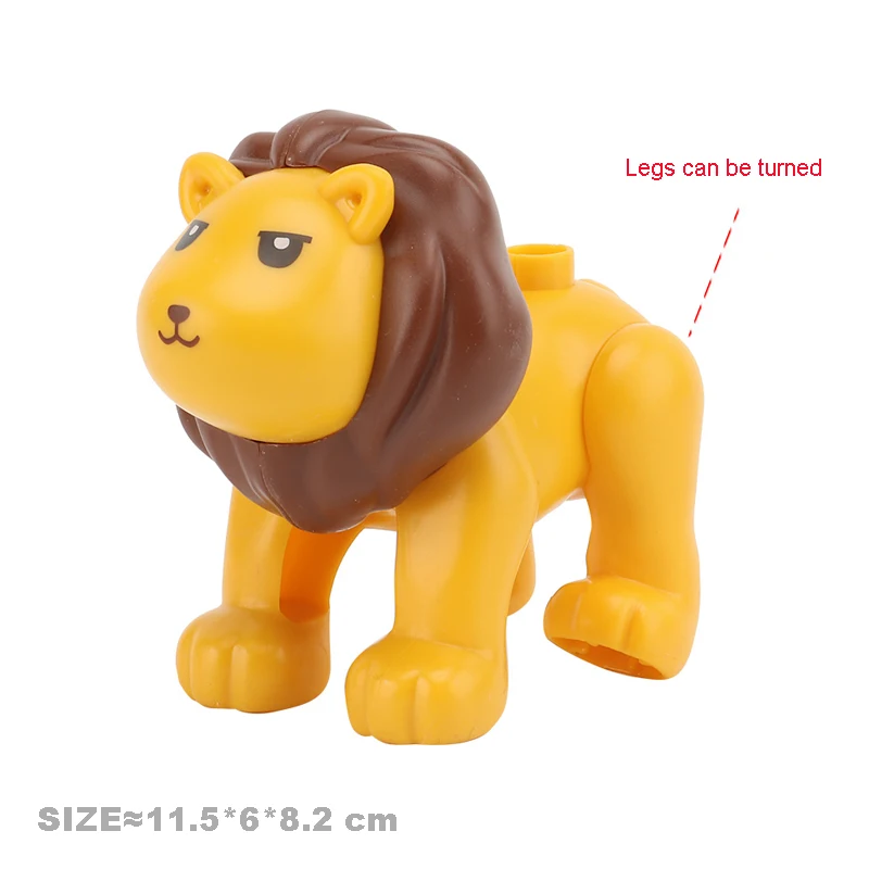 Stili multipli Blocchi di costruzione di grandi dimensioni Animali Accessori Figure Fattoria Maiale Mucca Zoo Mattoni Educazione Assemblare Giocattoli per bambini