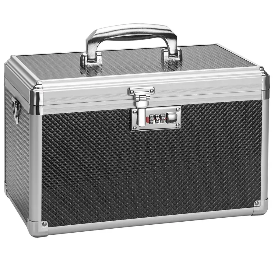 

Lock Box With Combination Lock 13.4 x 7.6 x 8.2 Inches First Aid Safe Medication Storage Box, Medications and Personal Items, Sa