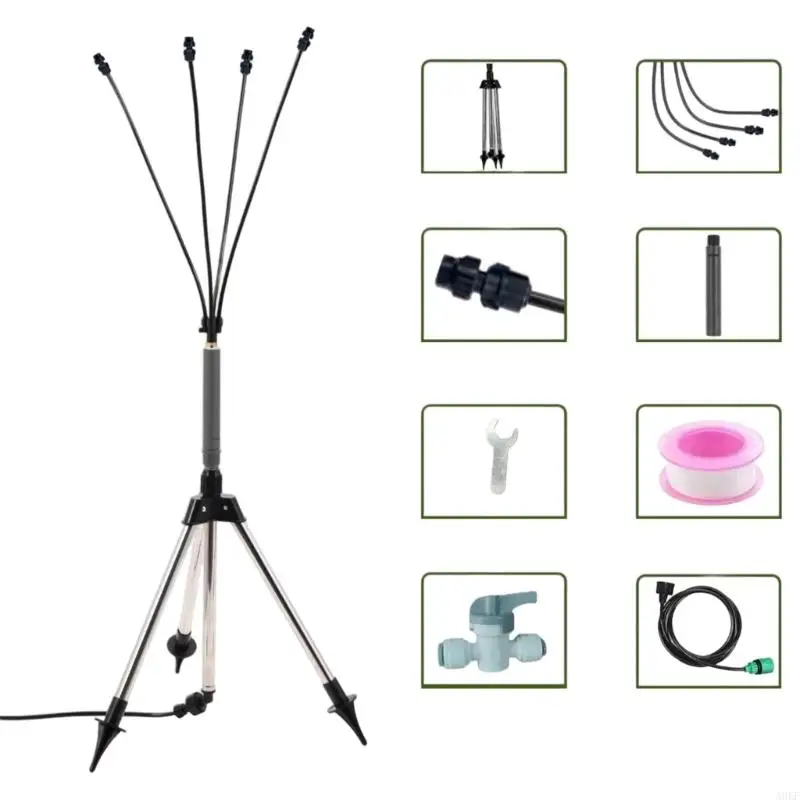 

Garden Standing Misting Adjustable Portable Stand Misting Portable Misting Cooling System for Pool BBQ Cooling Kid Water A0KF