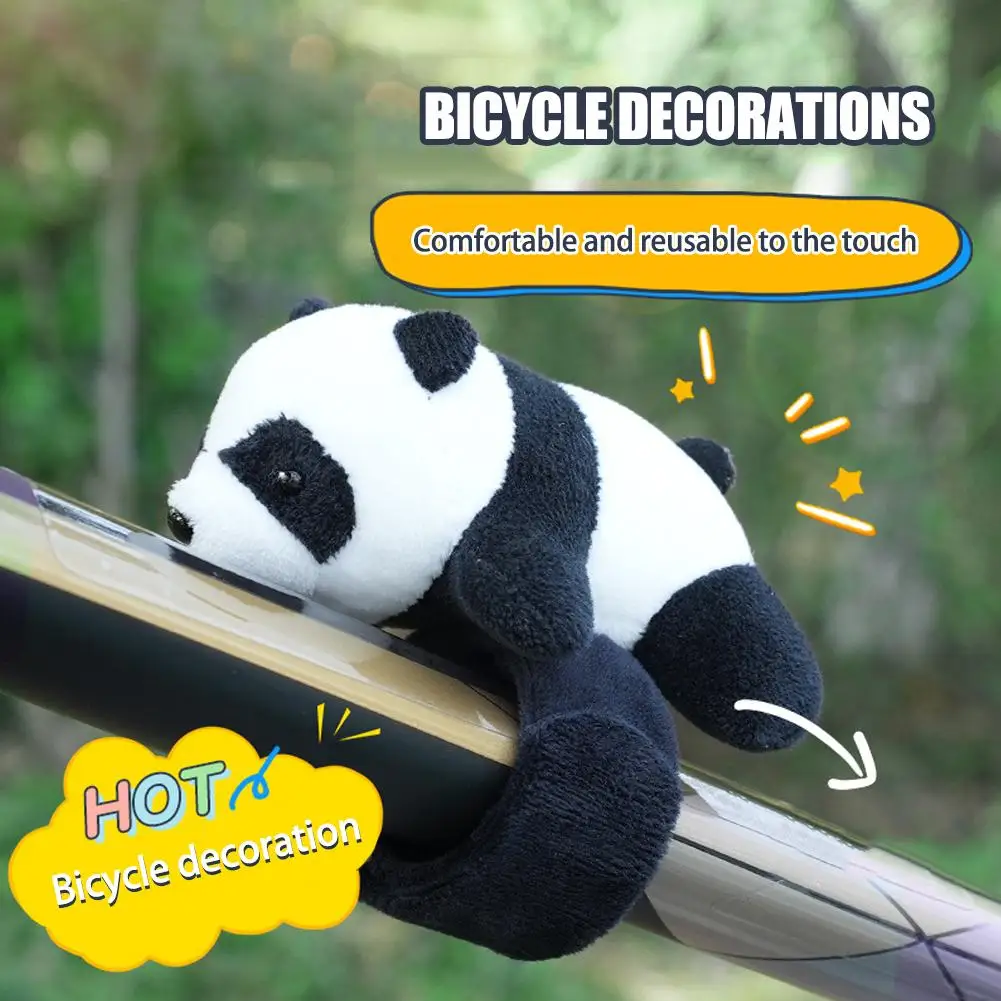 Cute Panda Bicycle Handlebar Ornaments Stuffed Plush Animal For Bike Bicycle Motorcycle Handle Decoration I4n6