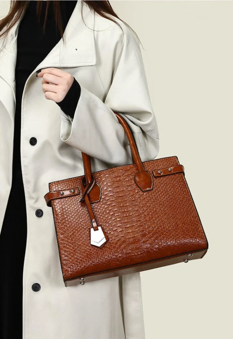

Women 2025 New Luxury Ladies Hand Bags Female Leather Shoulder Top-Handle Crossbody Bags Casual Tote Sac