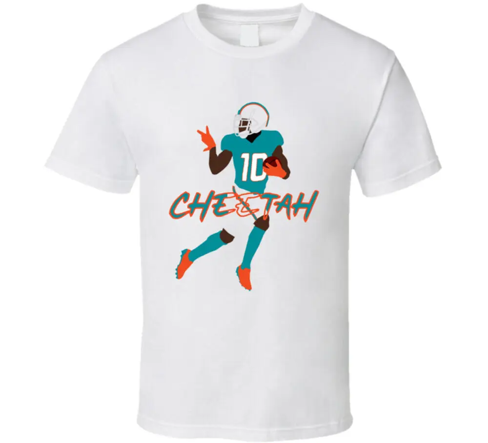 Tyreek Hill Cheetah Miami Football Fan T Shirt  Tees Cotton Luxury brand vintage oversized