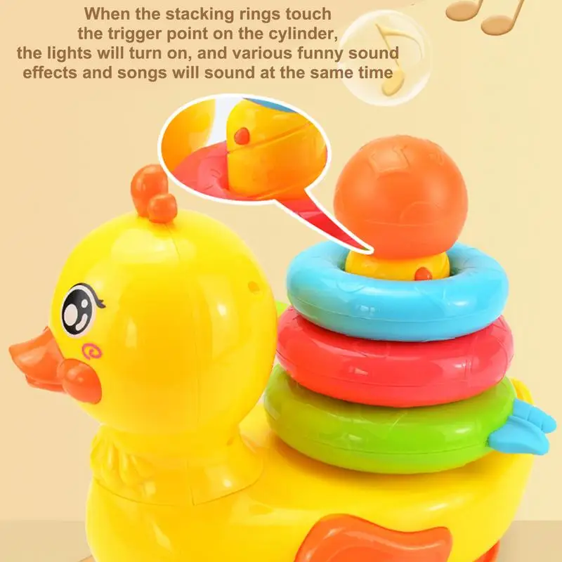 Brinquedo elétrico do pato amarelo para crianças, Caminhada engraçada, Mover-se mordedor de pato musical, Brinquedos educativos criativos para meninos e meninas