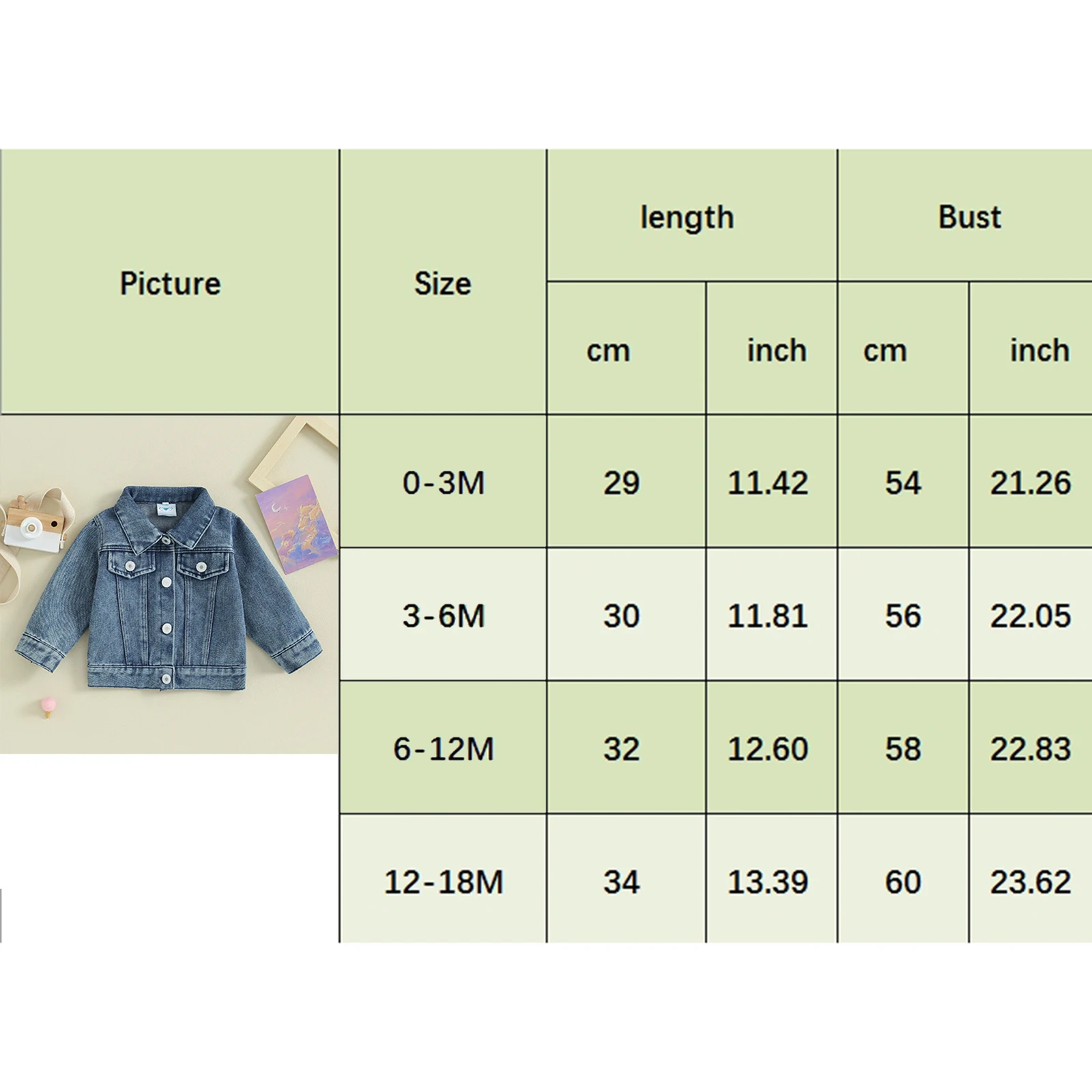 0-18M Newborn Baby Girl Denim Jackets Long Sleeve Back Letter Embroidery Jean Coats Infant Outerwear Spring Fall Clothes